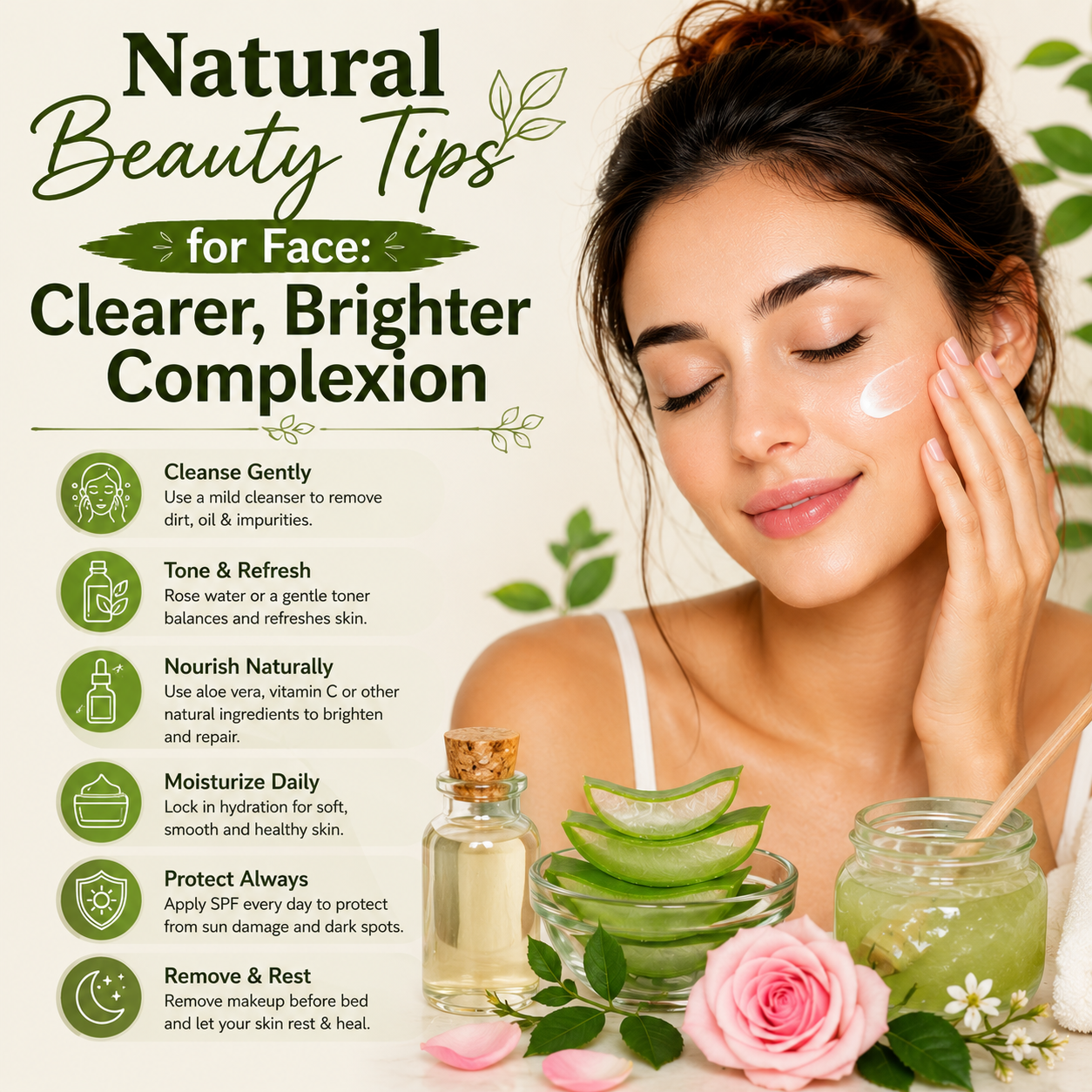 Natural Beauty Tips for Face Clearer, Brighter Complexion